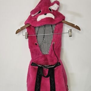 Besty Johnson Pink Fur Backpack Fuzzy Animal Hooded Backpack
